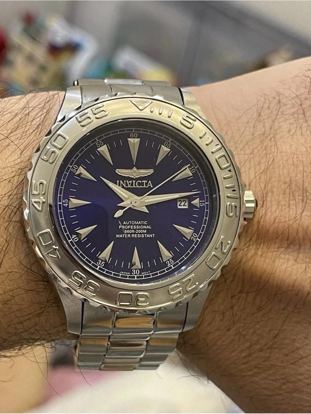Invicta Men 2301 Pro Diver Automatic Watch Blue Dial Ocean Ghost 47mm 200M Steel